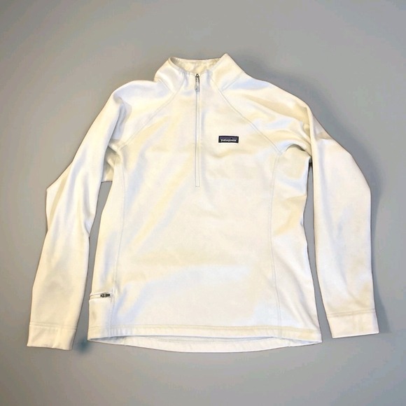 Patagonia Tops - Patagonia Crosstrek 1/4 Zip Pullover Womens Large White Long Sleeve Runner 23835